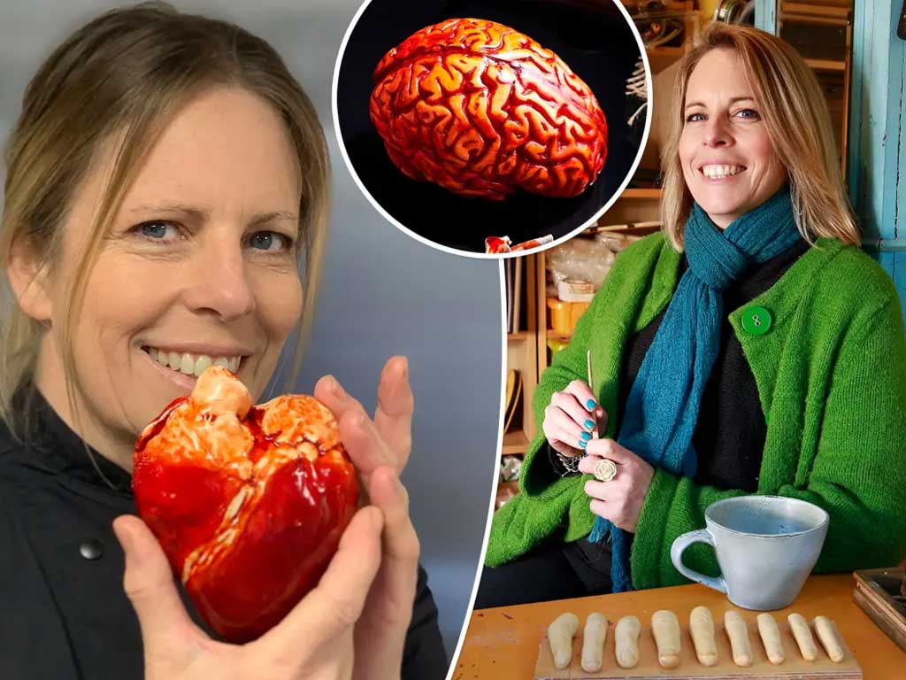 Как Сара Харди создаёт анатомически точные сердца и черепа — и они съедобны Как Сара Харди создаёт анатомически точные сердца и черепа — и они съедобны